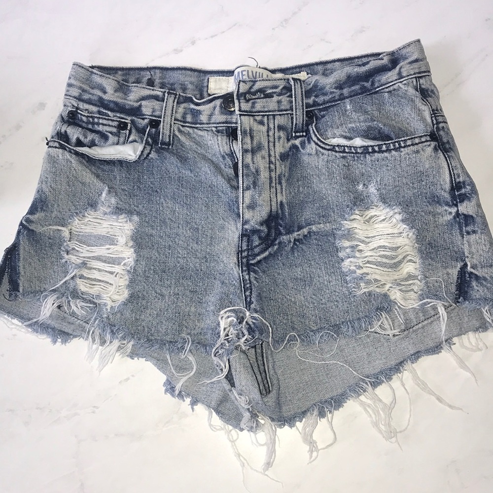 Brandy Melville high waisted ripped denim shorts